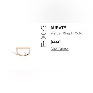 Aurate Mercer Ring size 6
